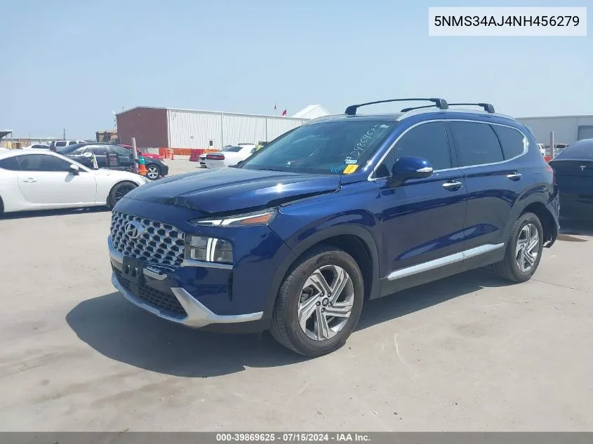 2022 Hyundai Santa Fe Sel VIN: 5NMS34AJ4NH456279 Lot: 39869625