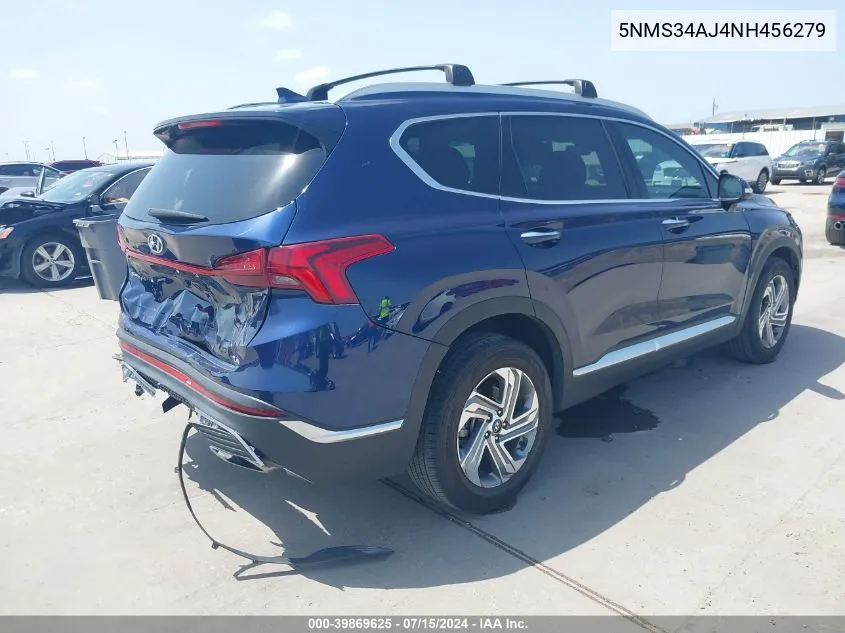 2022 Hyundai Santa Fe Sel VIN: 5NMS34AJ4NH456279 Lot: 39869625