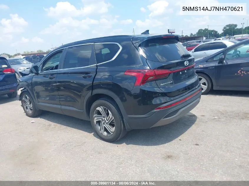 2022 Hyundai Santa Fe Se VIN: 5NMS14AJ7NH470621 Lot: 39981134