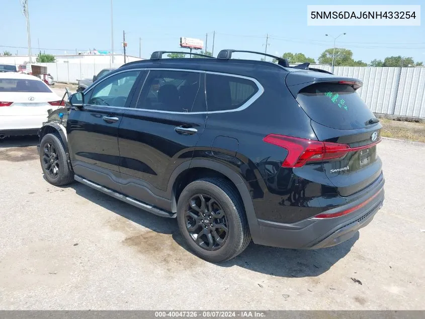 2022 Hyundai Santa Fe Xrt VIN: 5NMS6DAJ6NH433254 Lot: 40047326