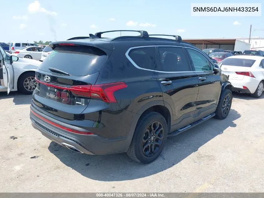 2022 Hyundai Santa Fe Xrt VIN: 5NMS6DAJ6NH433254 Lot: 40047326