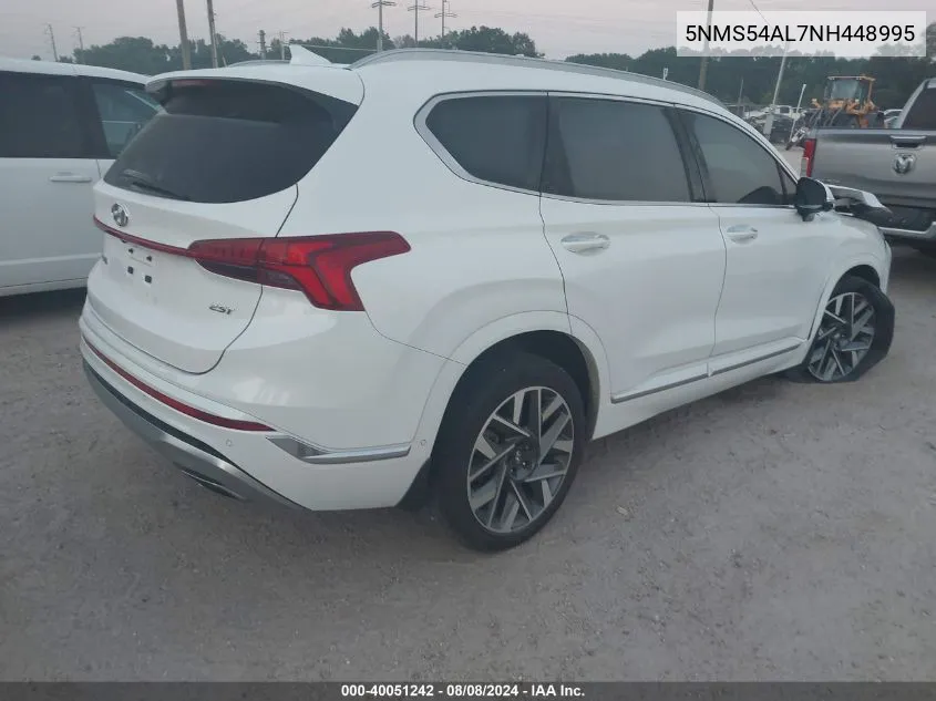 2022 Hyundai Santa Fe Calligraphy VIN: 5NMS54AL7NH448995 Lot: 40051242