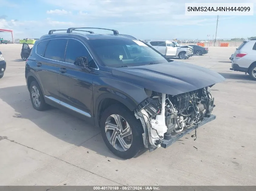 2022 Hyundai Santa Fe Sel VIN: 5NMS24AJ4NH444099 Lot: 40170169