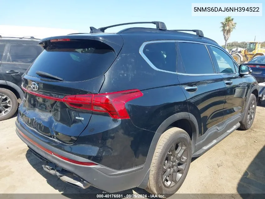 2022 Hyundai Santa Fe Xrt VIN: 5NMS6DAJ6NH394522 Lot: 40176581