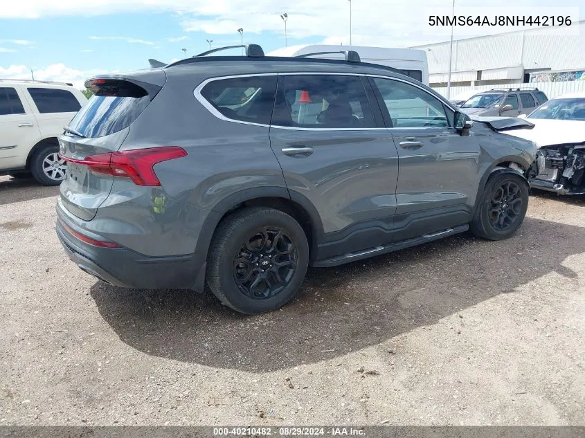 2022 Hyundai Santa Fe Xrt VIN: 5NMS64AJ8NH442196 Lot: 40210482