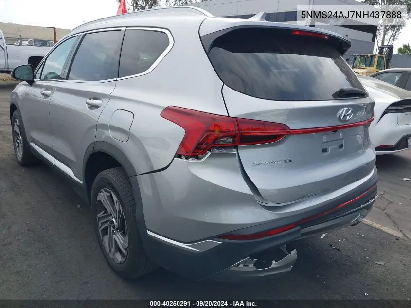 2022 Hyundai Santa Fe Sel VIN: 5NMS24AJ7NH437888 Lot: 40250291