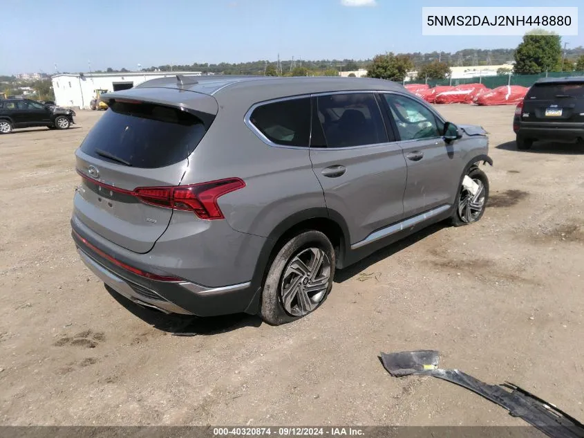 2022 Hyundai Santa Fe Sel VIN: 5NMS2DAJ2NH448880 Lot: 40320874