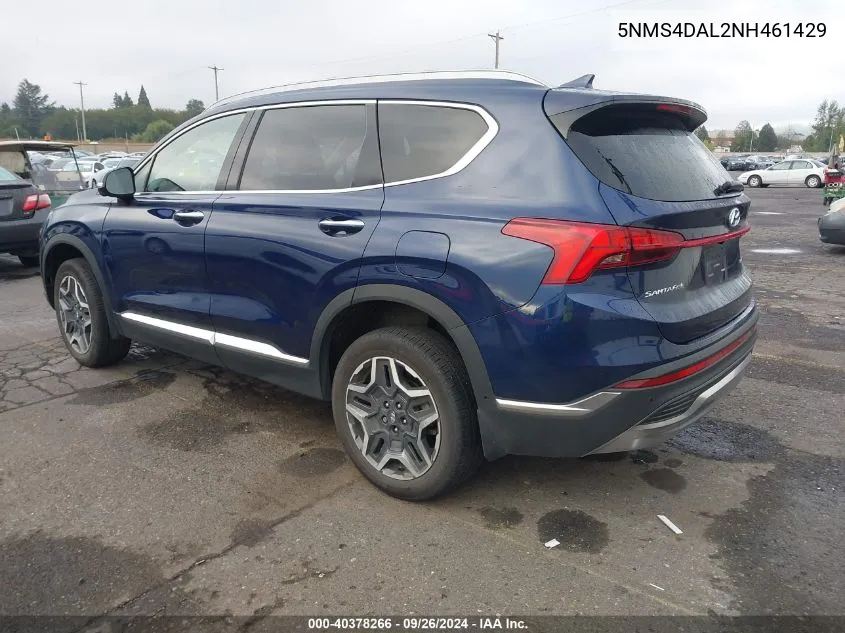 5NMS4DAL2NH461429 2022 Hyundai Santa Fe Limited