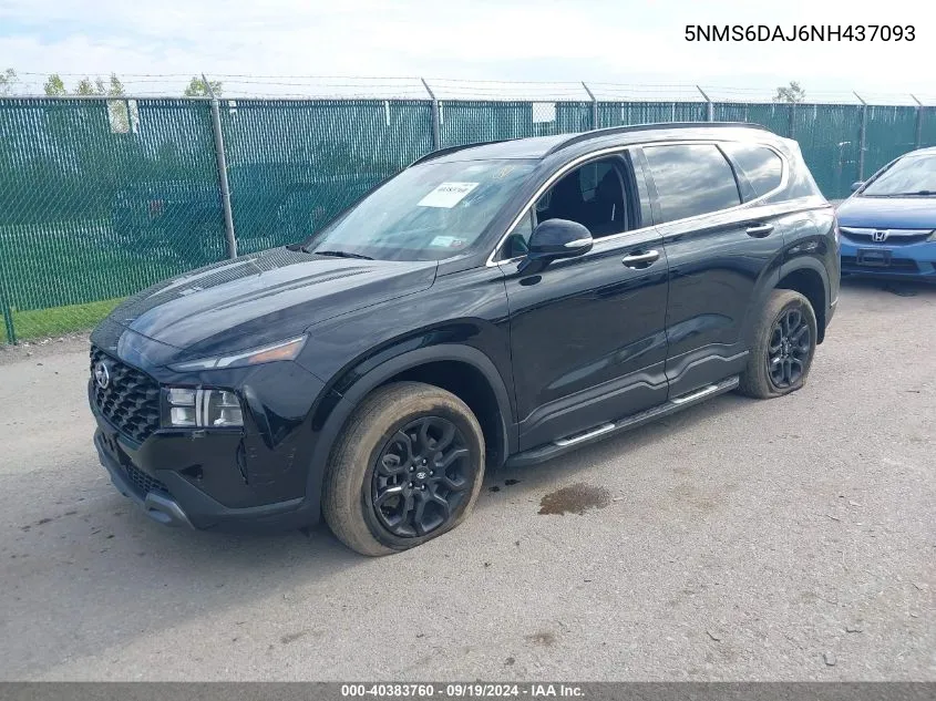 2022 Hyundai Santa Fe Xrt VIN: 5NMS6DAJ6NH437093 Lot: 40383760