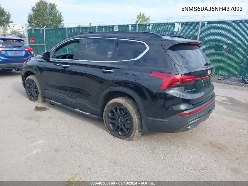 2022 Hyundai Santa Fe Xrt VIN: 5NMS6DAJ6NH437093 Lot: 40383760