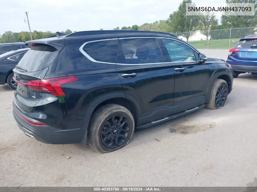 2022 Hyundai Santa Fe Xrt VIN: 5NMS6DAJ6NH437093 Lot: 40383760