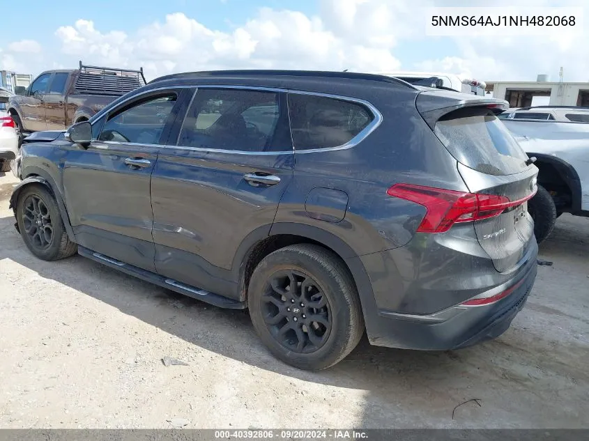 2022 Hyundai Santa Fe Xrt VIN: 5NMS64AJ1NH482068 Lot: 40392806