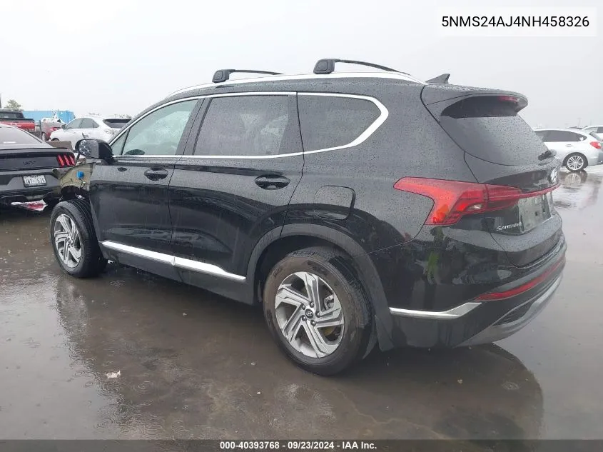 5NMS24AJ4NH458326 2022 Hyundai Santa Fe Sel