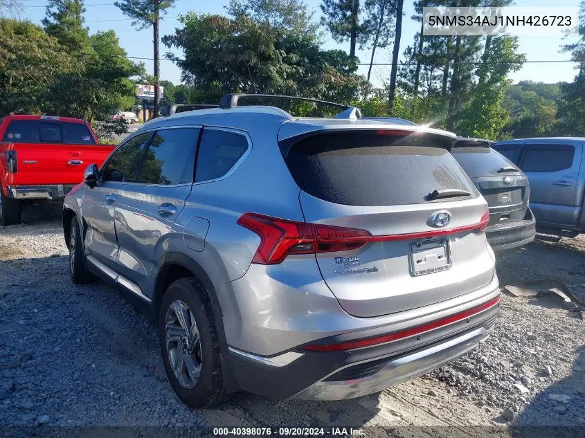 5NMS34AJ1NH426723 2022 Hyundai Santa Fe Sel