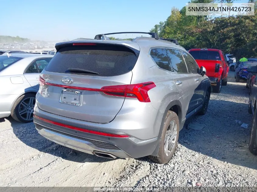 2022 Hyundai Santa Fe Sel VIN: 5NMS34AJ1NH426723 Lot: 40398076