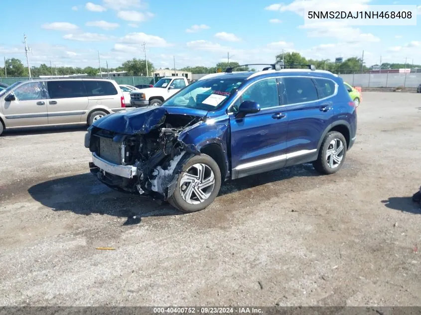 2022 Hyundai Santa Fe Sel VIN: 5NMS2DAJ1NH468408 Lot: 40400752