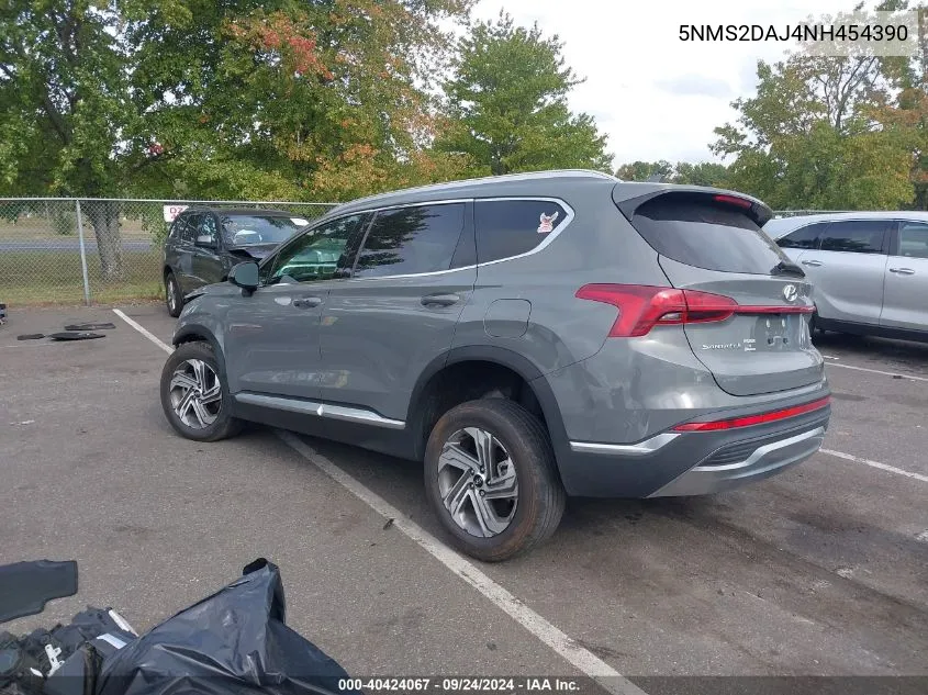 2022 Hyundai Santa Fe Sel VIN: 5NMS2DAJ4NH454390 Lot: 40424067