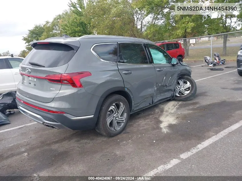 2022 Hyundai Santa Fe Sel VIN: 5NMS2DAJ4NH454390 Lot: 40424067