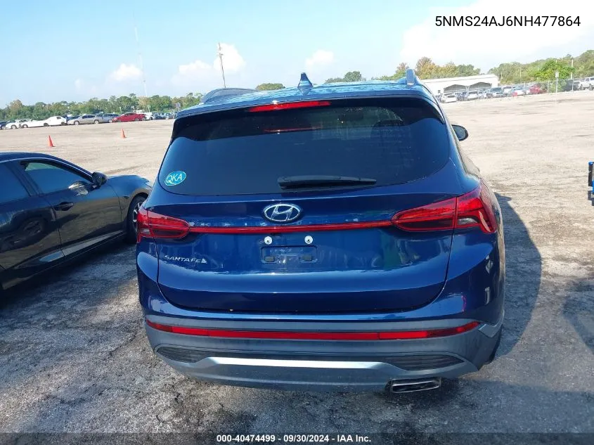 5NMS24AJ6NH477864 2022 Hyundai Santa Fe Sel