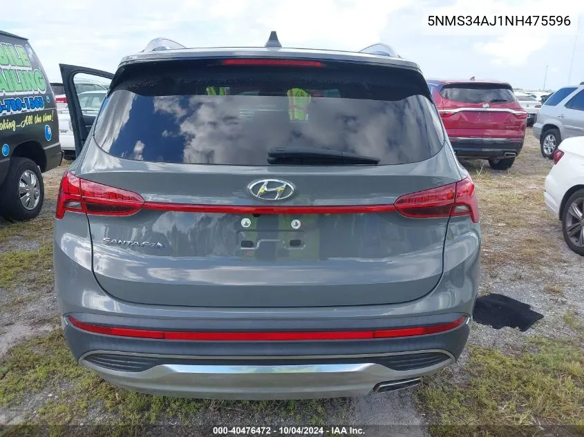 2022 Hyundai Santa Fe Sel VIN: 5NMS34AJ1NH475596 Lot: 40476472