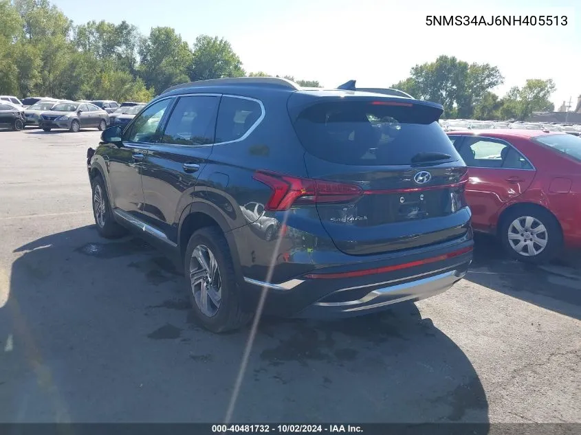 5NMS34AJ6NH405513 2022 Hyundai Santa Fe Sel