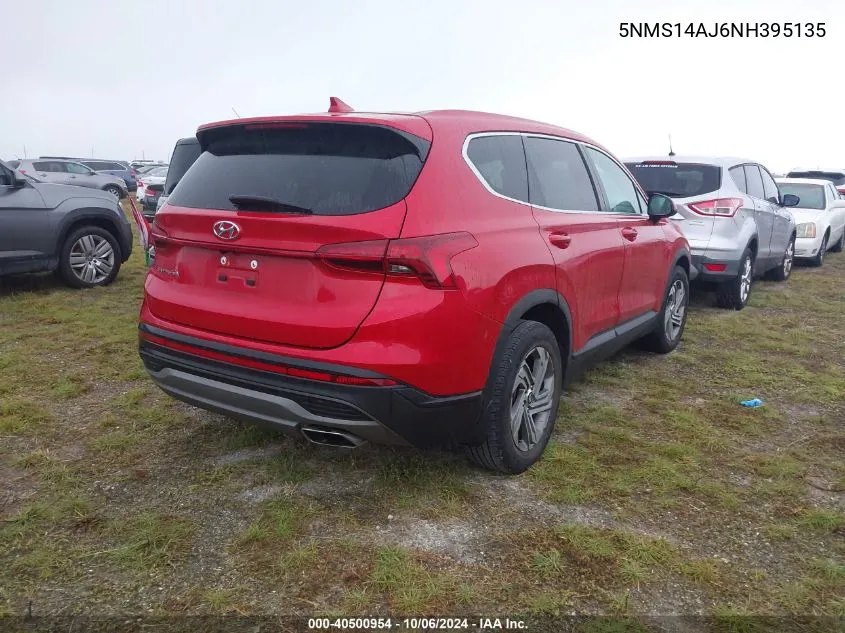 5NMS14AJ6NH395135 2022 Hyundai Santa Fe Se