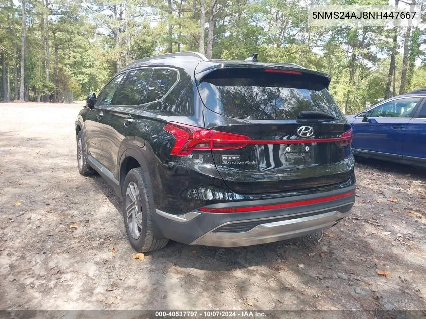 2022 Hyundai Santa Fe Sel VIN: 5NMS24AJ8NH447667 Lot: 40537797