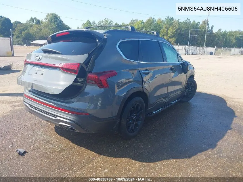 2022 Hyundai Santa Fe Xrt VIN: 5NMS64AJ8NH406606 Lot: 40538769