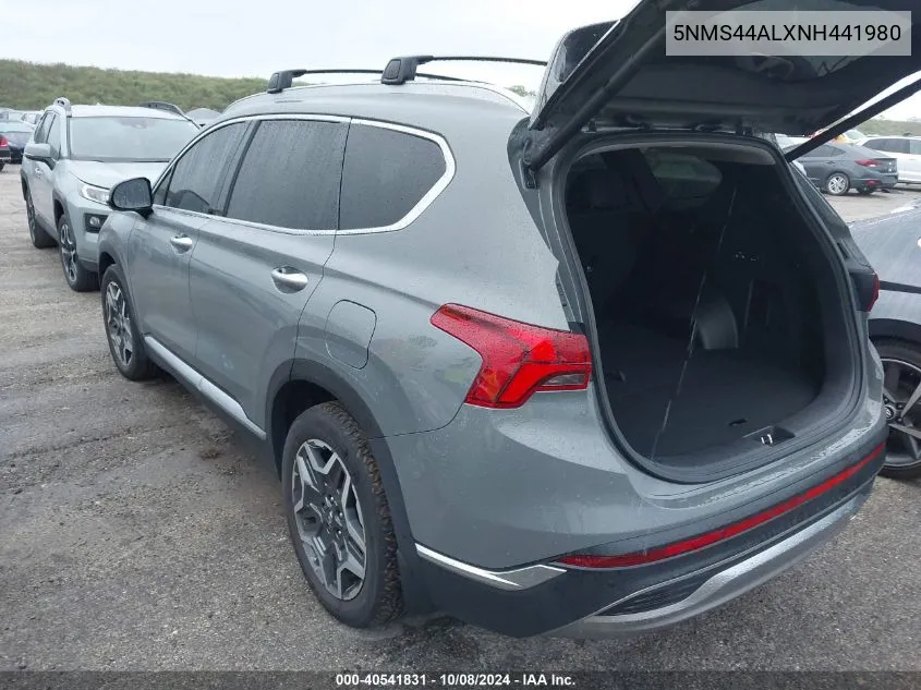 2022 Hyundai Santa Fe Limited VIN: 5NMS44ALXNH441980 Lot: 40541831