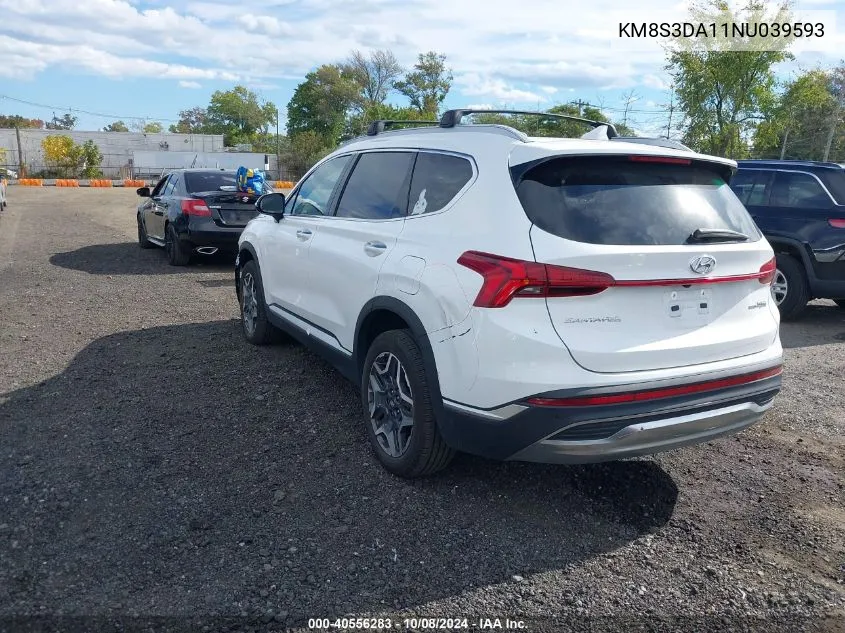 KM8S3DA11NU039593 2022 Hyundai Santa Fe Hybrid Sel Premium