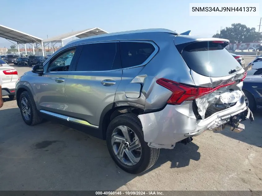 2022 Hyundai Santa Fe Sel VIN: 5NMS34AJ9NH441373 Lot: 40560145