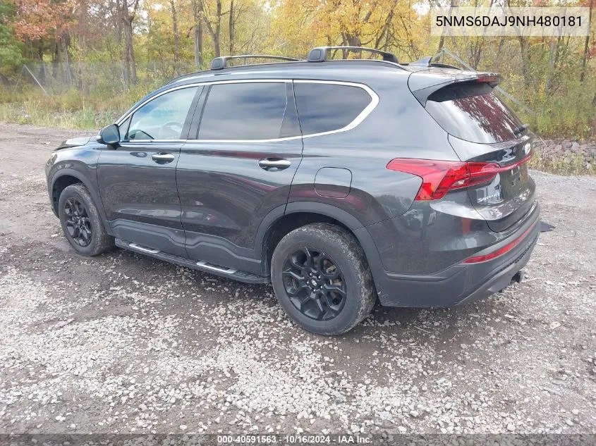 2022 Hyundai Santa Fe Xrt VIN: 5NMS6DAJ9NH480181 Lot: 40591563