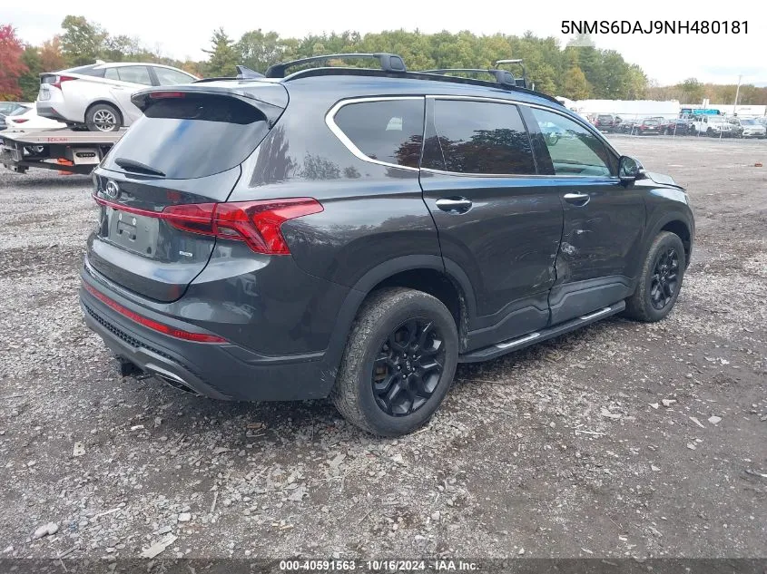 2022 Hyundai Santa Fe Xrt VIN: 5NMS6DAJ9NH480181 Lot: 40591563