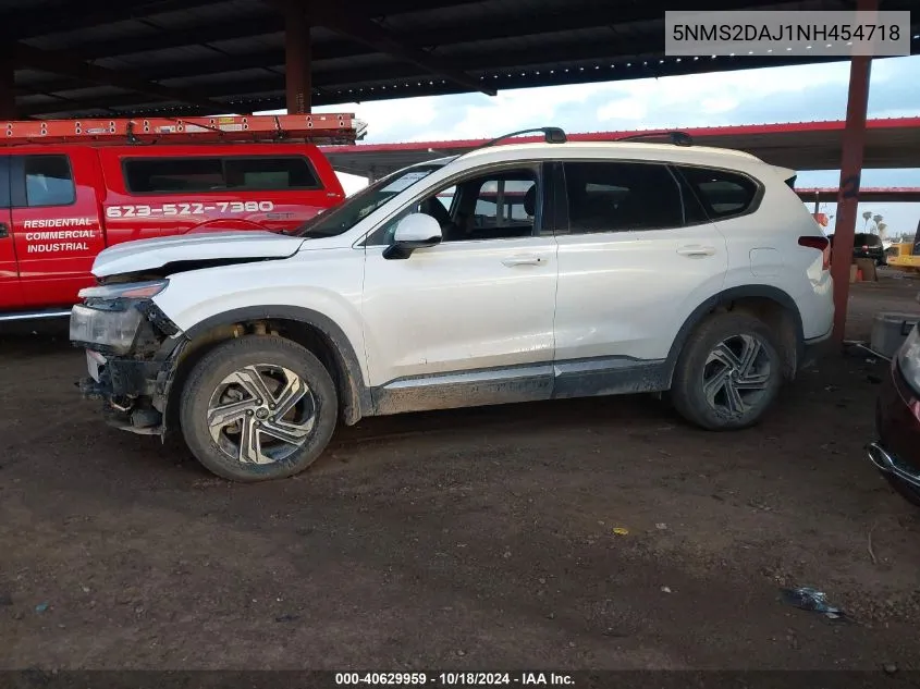 2022 Hyundai Santa Fe Sel VIN: 5NMS2DAJ1NH454718 Lot: 40629959