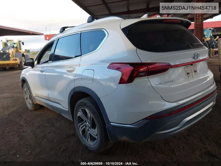 2022 Hyundai Santa Fe Sel VIN: 5NMS2DAJ1NH454718 Lot: 40629959