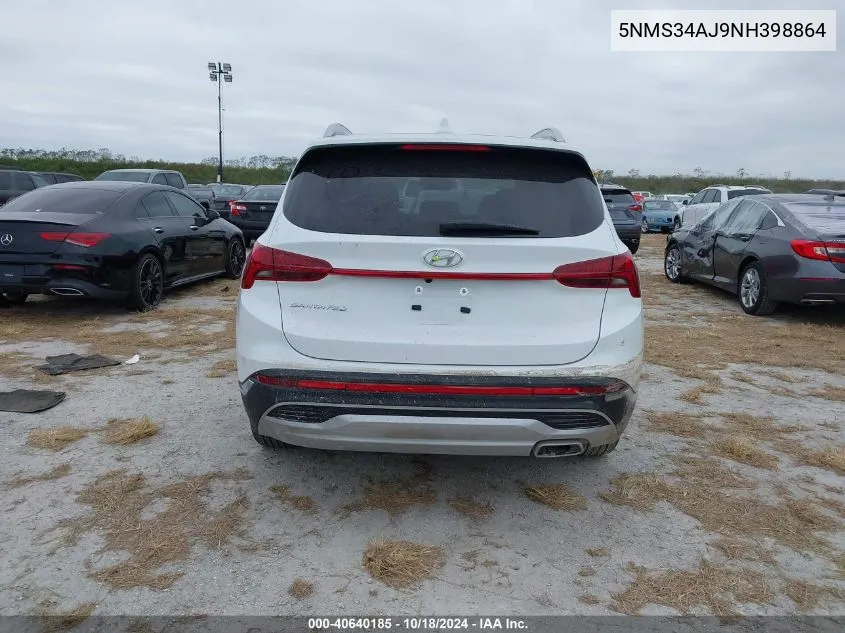 5NMS34AJ9NH398864 2022 Hyundai Santa Fe Sel