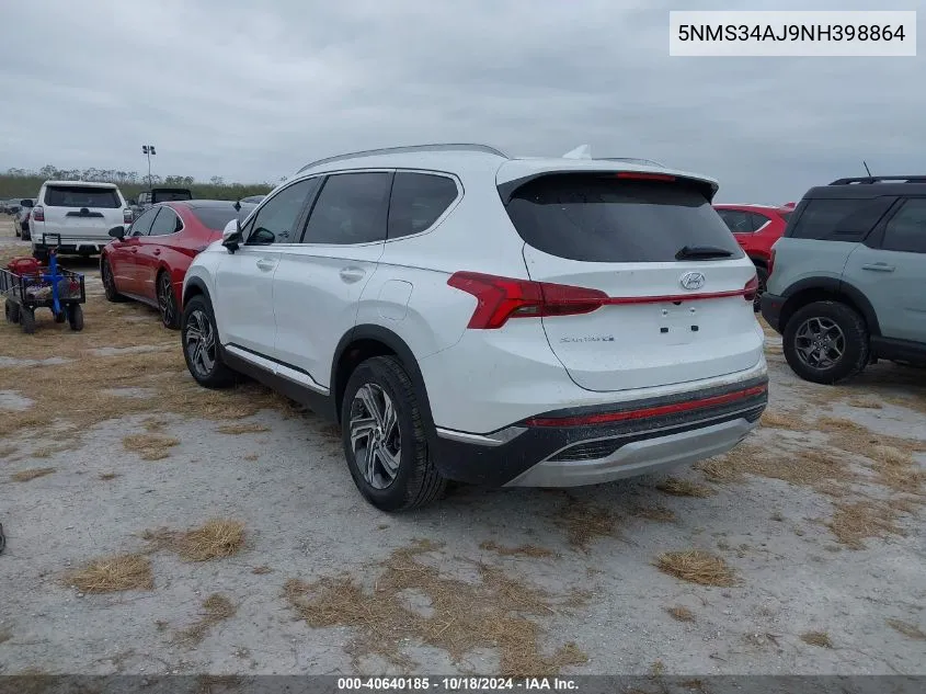 5NMS34AJ9NH398864 2022 Hyundai Santa Fe Sel