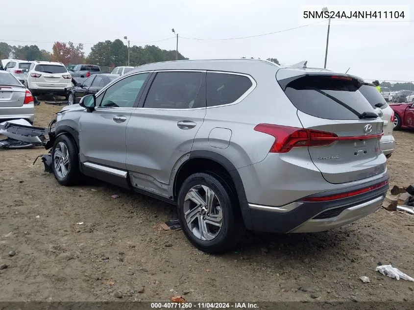 2022 Hyundai Santa Fe Sel VIN: 5NMS24AJ4NH411104 Lot: 40771260