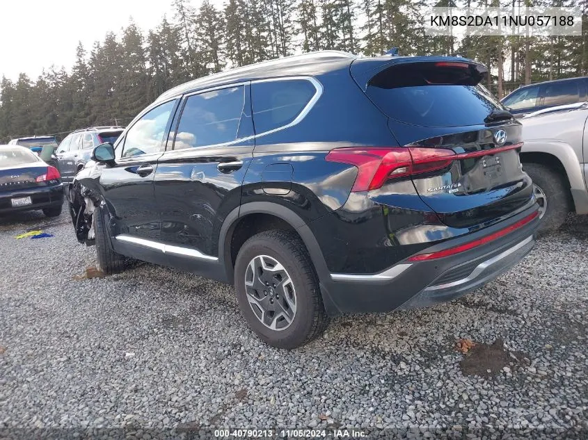 2022 Hyundai Santa Fe Hybrid Blue VIN: KM8S2DA11NU057188 Lot: 40790213