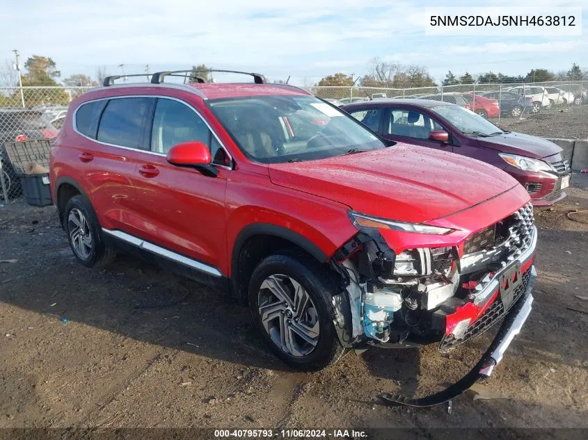 2022 Hyundai Santa Fe Sel VIN: 5NMS2DAJ5NH463812 Lot: 40795793