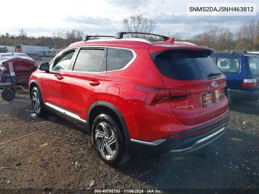 2022 Hyundai Santa Fe Sel VIN: 5NMS2DAJ5NH463812 Lot: 40795793