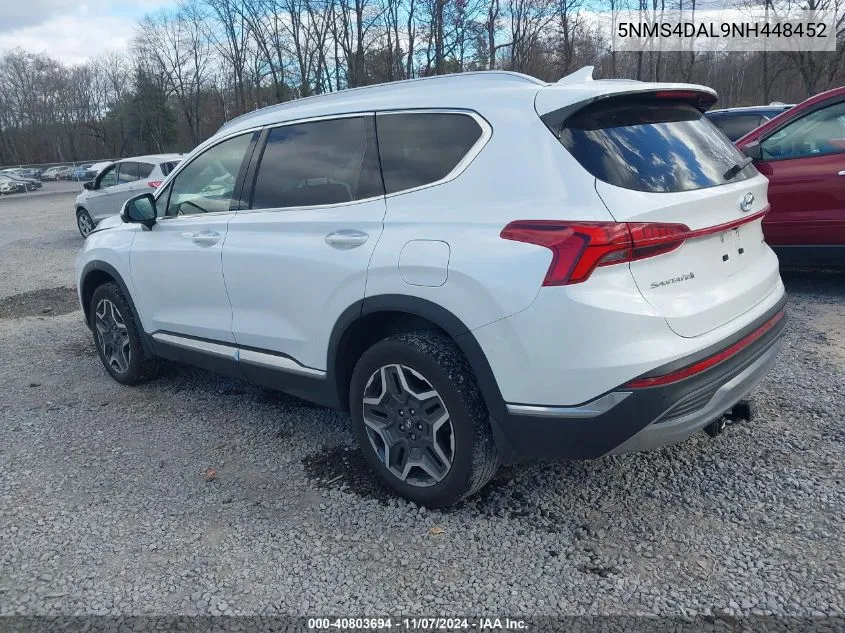 2022 Hyundai Santa Fe Limited VIN: 5NMS4DAL9NH448452 Lot: 40803694