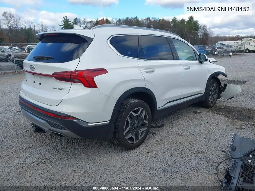 2022 Hyundai Santa Fe Limited VIN: 5NMS4DAL9NH448452 Lot: 40803694