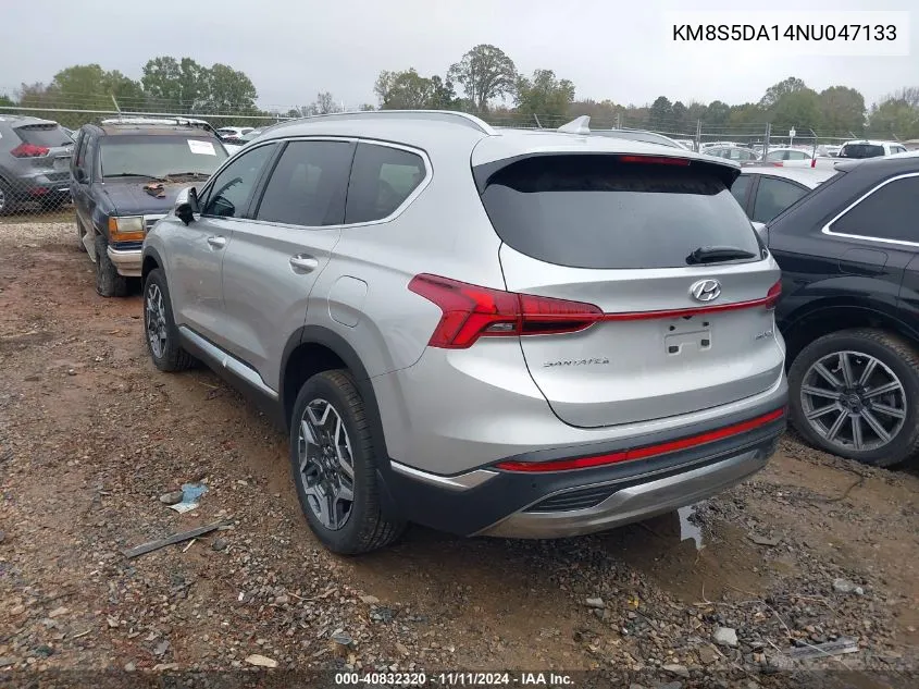 KM8S5DA14NU047133 2022 Hyundai Santa Fe Hybrid Limited