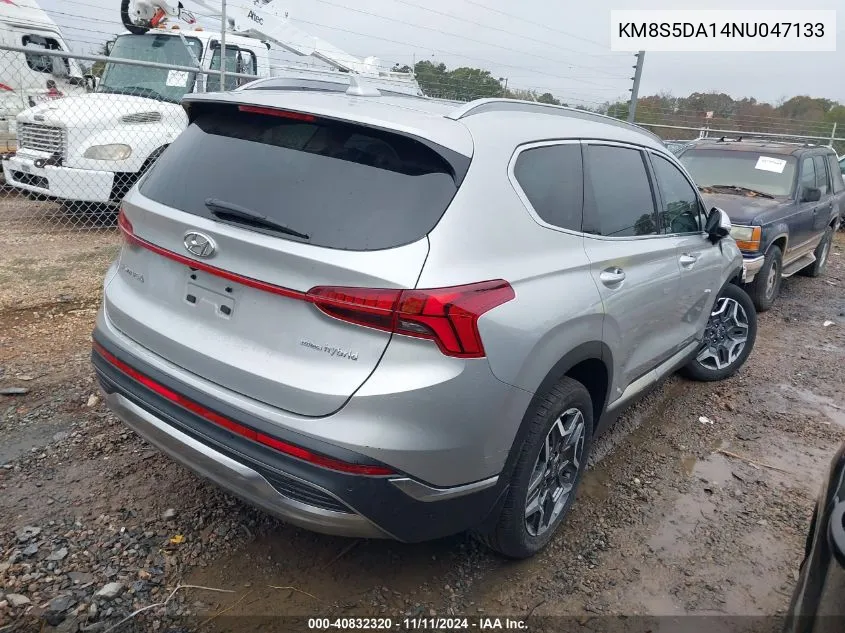 KM8S5DA14NU047133 2022 Hyundai Santa Fe Hybrid Limited