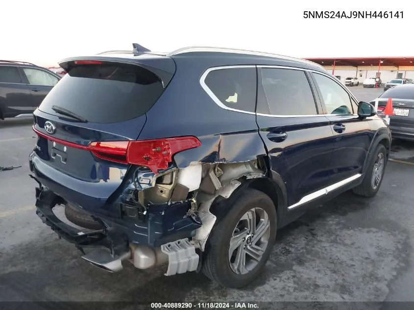 2022 Hyundai Santa Fe Sel VIN: 5NMS24AJ9NH446141 Lot: 40889290