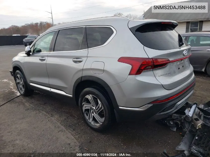 2022 Hyundai Santa Fe Sel VIN: 5NMS2DAJ5NH453488 Lot: 40901036