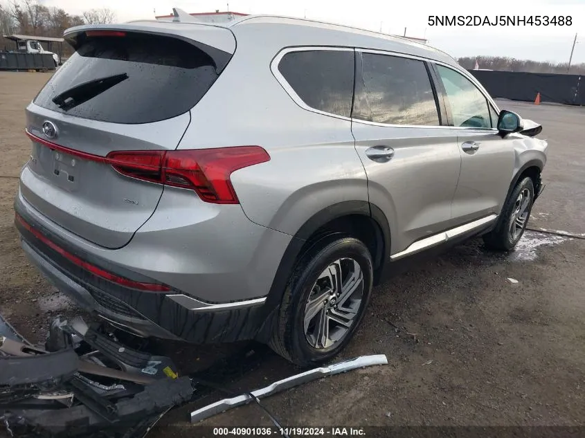 2022 Hyundai Santa Fe Sel VIN: 5NMS2DAJ5NH453488 Lot: 40901036