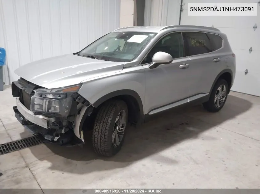 2022 Hyundai Santa Fe Sel VIN: 5NMS2DAJ1NH473091 Lot: 40916920