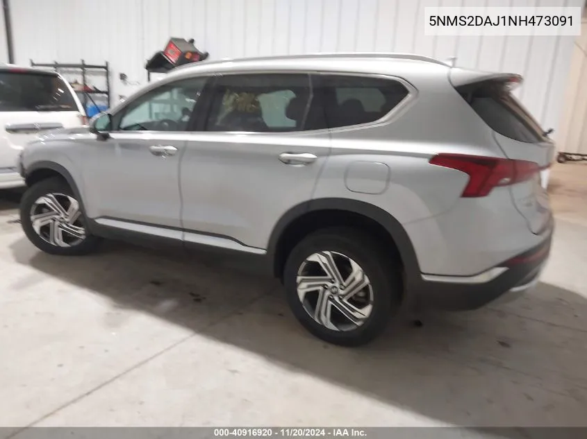 2022 Hyundai Santa Fe Sel VIN: 5NMS2DAJ1NH473091 Lot: 40916920